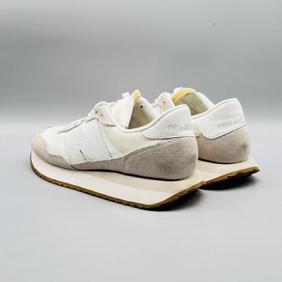 New Balance Shoes Womens 7.5 White Beige 237 Retro Running Athletic Sneakers - Picture 5 of 11
